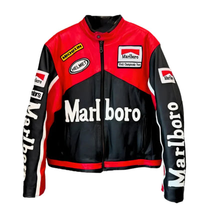 MB Black Leather Racing Jacket | Unisex