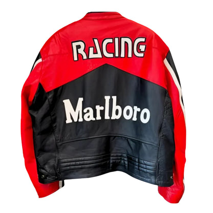 MB Black Leather Racing Jacket | Unisex