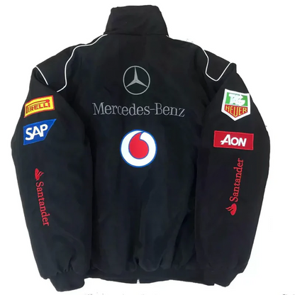 Mercedes Black Racing Jacket | Unisex
