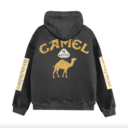 Washed Camel Racing Hoodie | Unisex