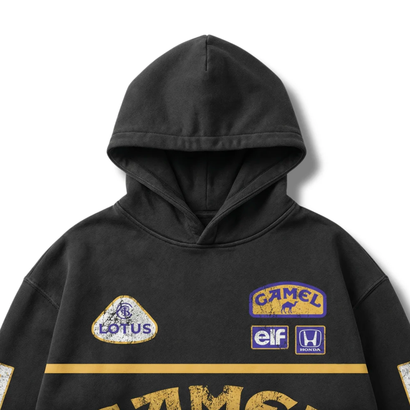Washed Camel Racing Hoodie | Unisex